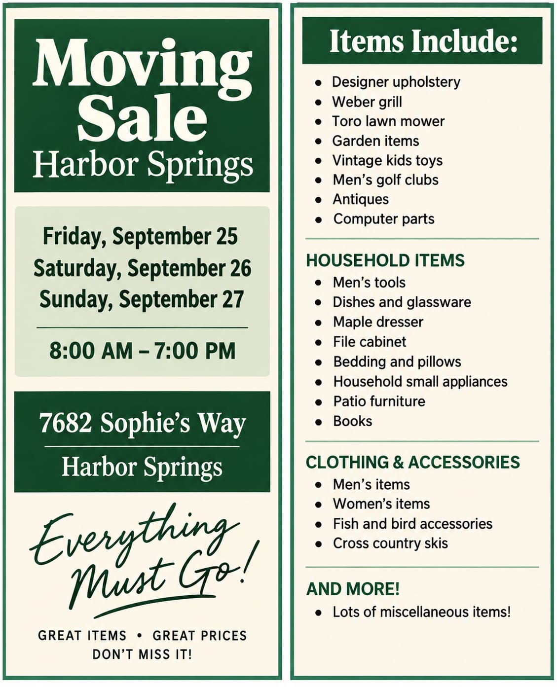 BIG MOVING SALE photo 1
