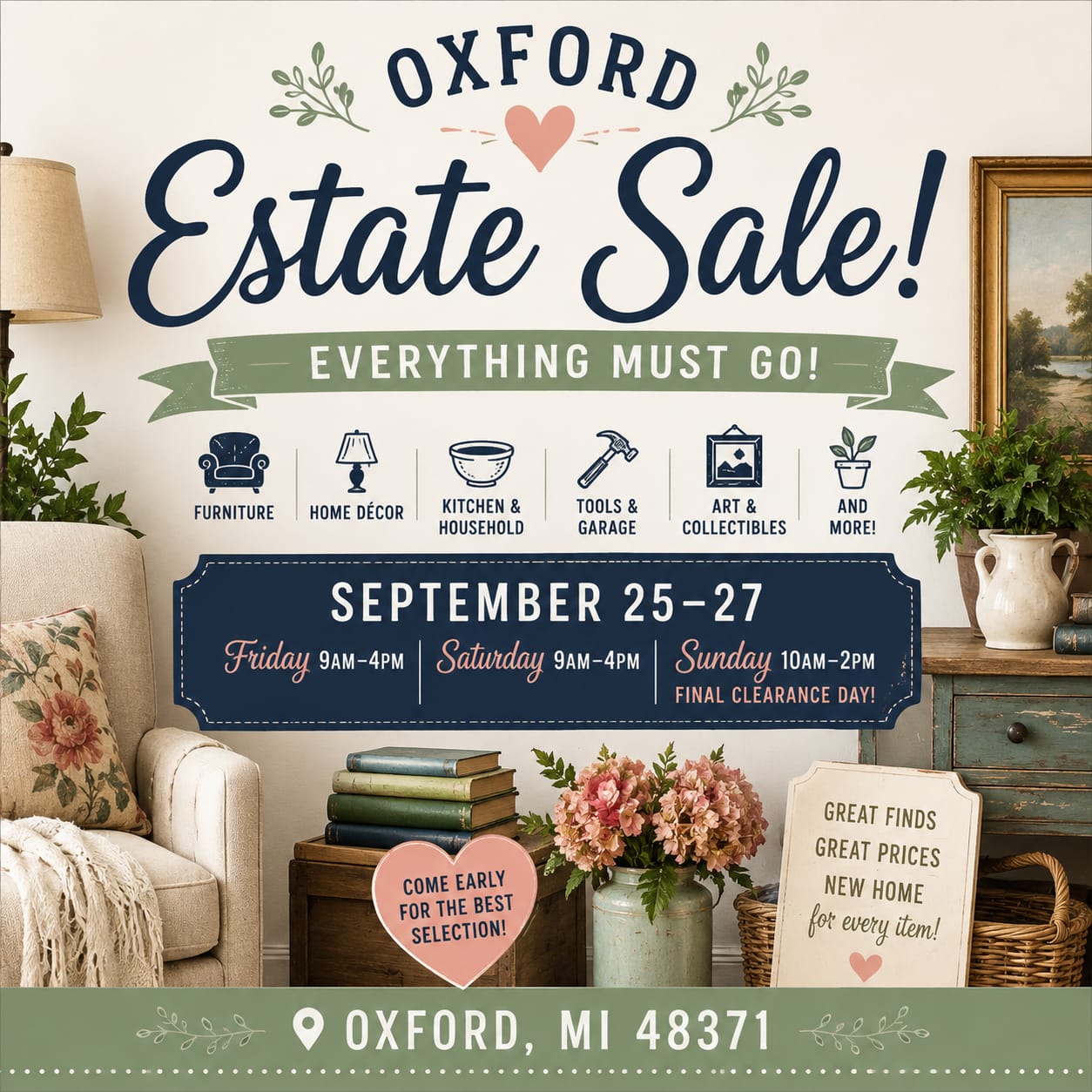Huge Oxford Estate Sale – Whole House – Everything Must Go! photo 1