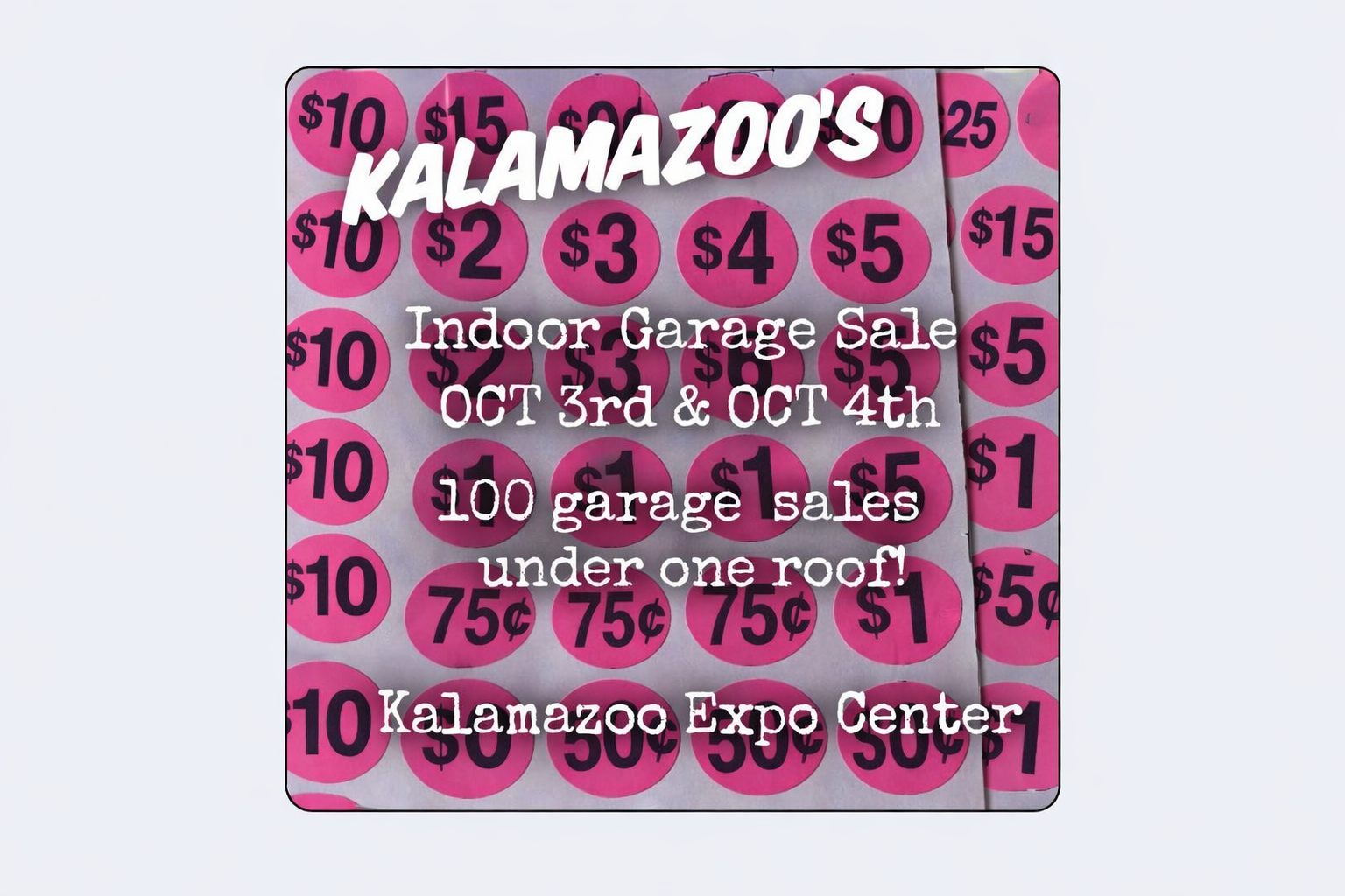 Kalamazoo's Indoor Garage Sale-Two Full Day's Even Bigger! photo 1